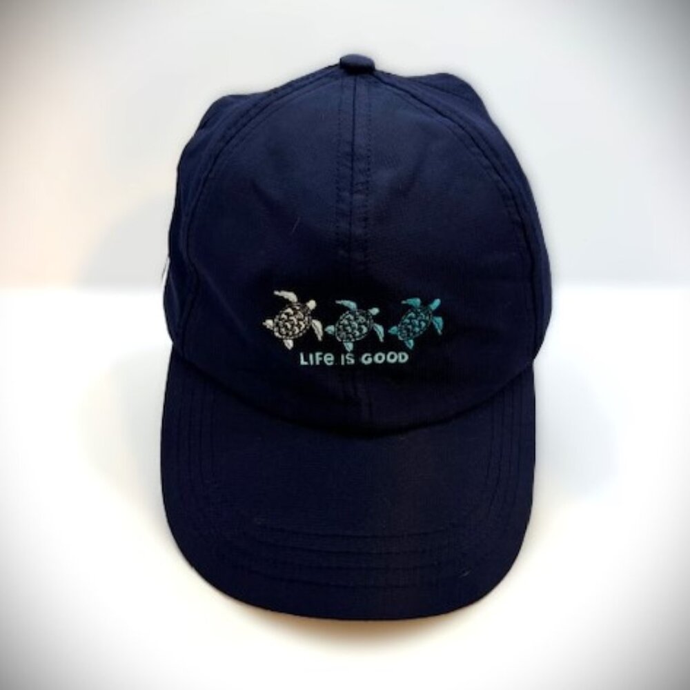 LIFE IS GOOD SEA TURTLES WOMENS ACTIVE Fit BASEBALL HAT CAP UPF 50